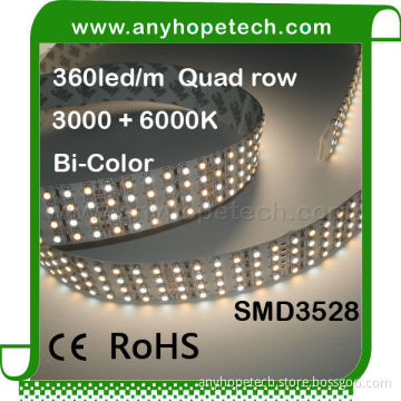 Cheapest factory price 360leds 26.4w 24v indoor quad row flexible led
